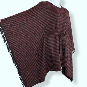 V. A.B. Collection Striped Poncho